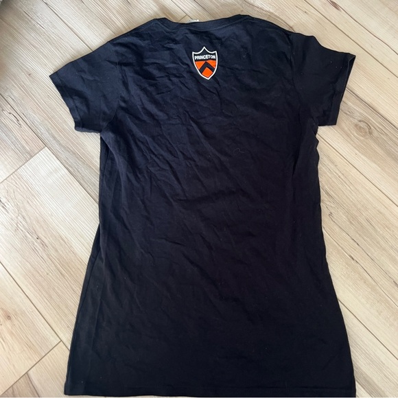 Princeton Tennis T Shirt fitted woman’s black Size Medium - Picture 2 of 3